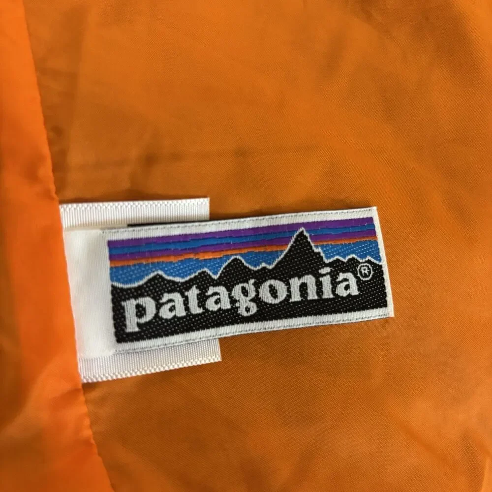 PATAGONIA Brown Orange Retro X Deep Pile Fleece Zip Vest Kids XL /Women’s Small - Picture 5 of 6